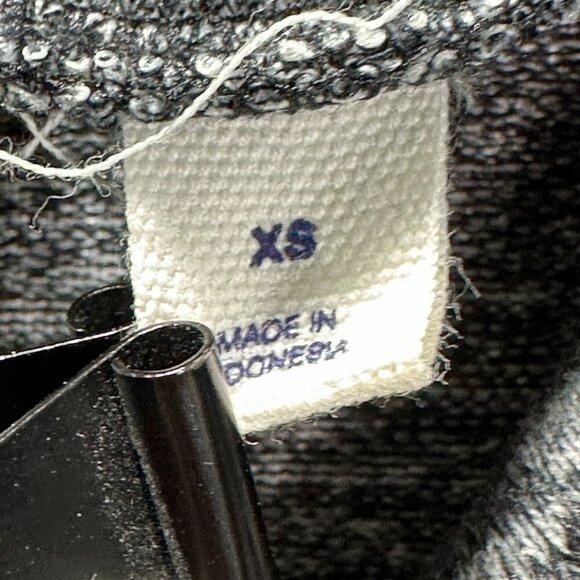 GAP Sweater Womens XS Gray Stretch Knit Turtleneck Pullover Hi Low Split Hem - Picture 6 of 8